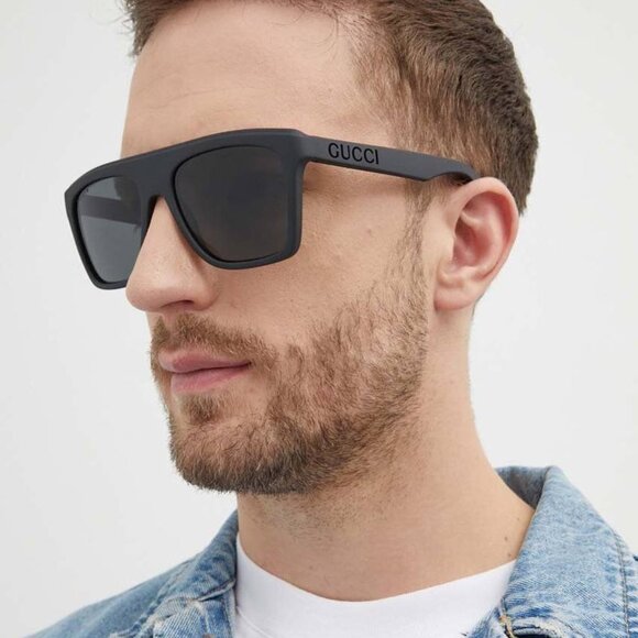 Gucci GG1570S 008 Square Sunglasses - Blue - Picture 2 of 11